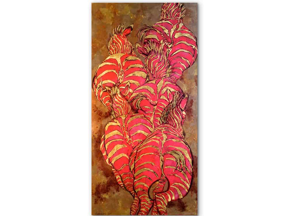 african zebra painting