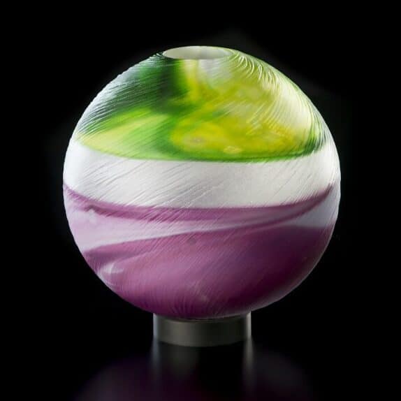 planetary sphere 36cm Glass cube Sydney sculpture tim shaw