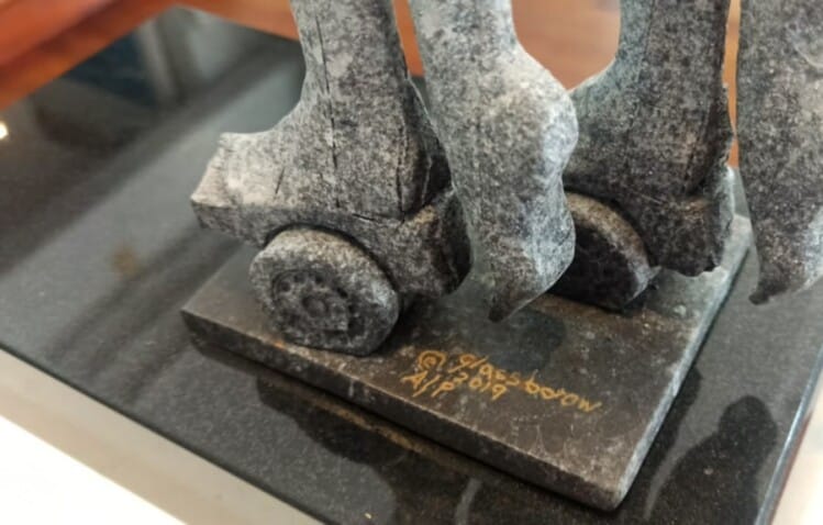 double exposure glassborrow-bronze-figurative-female-sculpture
