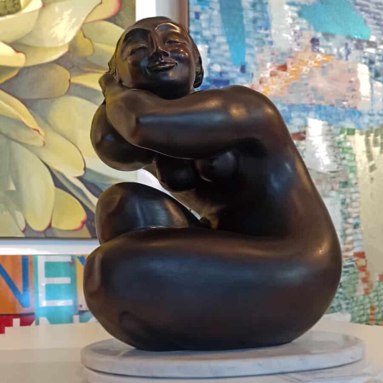 bronze female figurative sculpture