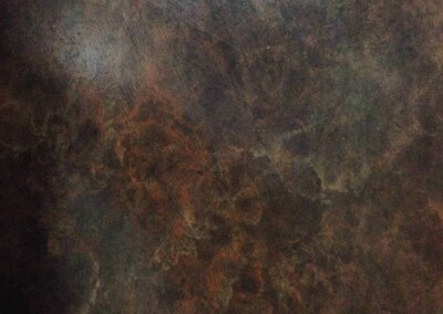 bronze sulpture patina - red green