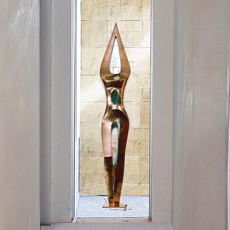 BRONZE-highlight-patina--[tabletop,-bronze,-figurative]-smagarinsky-female-dance-sculpture-australian-artist