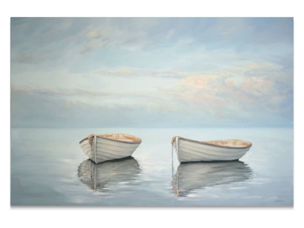 Australian artwork boats - a pale blue light marshall williams