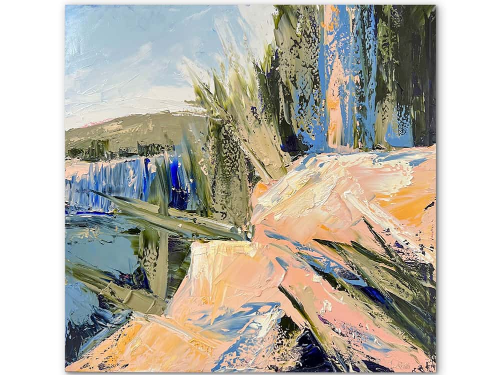 australian landscape thick textural paint
