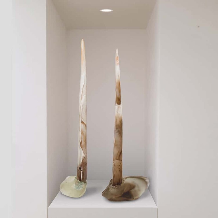 slender glass sculpture