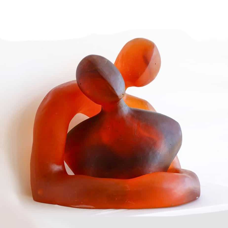 CAST-GLASS-[free-standing,tabletop,Glass,figurative]-Sallie-Portnoy-australian-sculpture-glass-figures