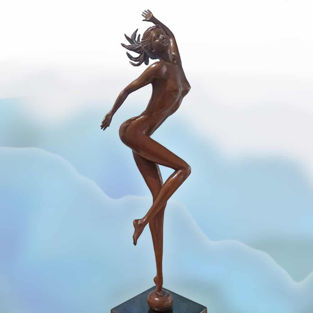 female bronze sculpture