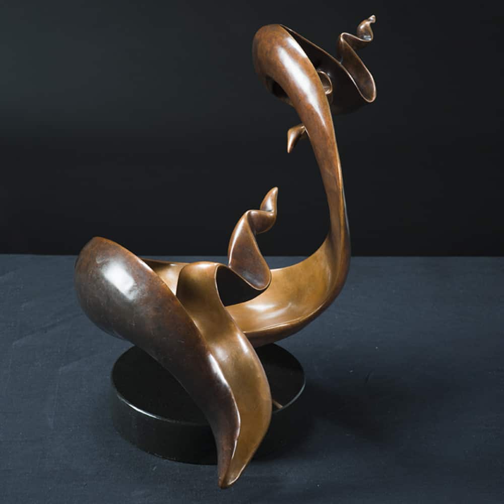 bronze table-top sculpture