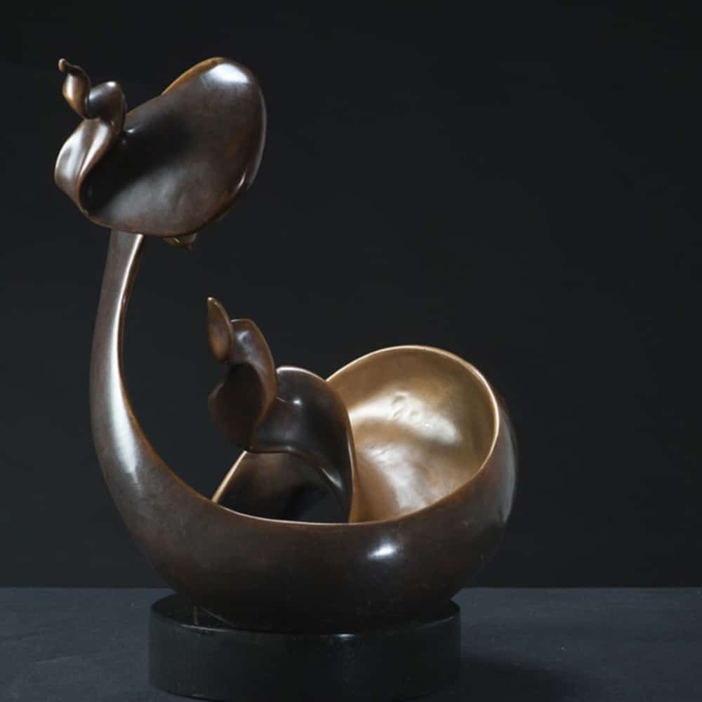 bronze table-top sculpture