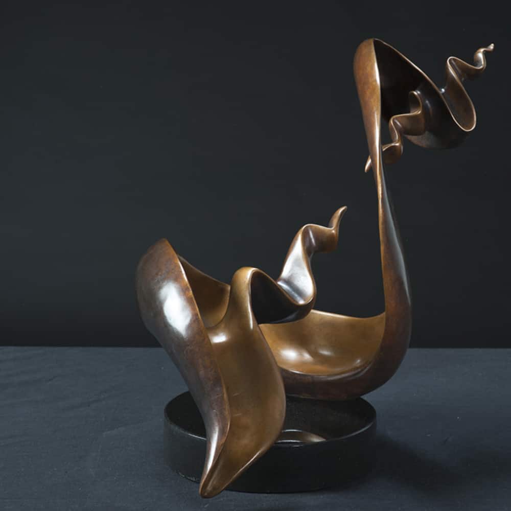 bronze table-top sculpture