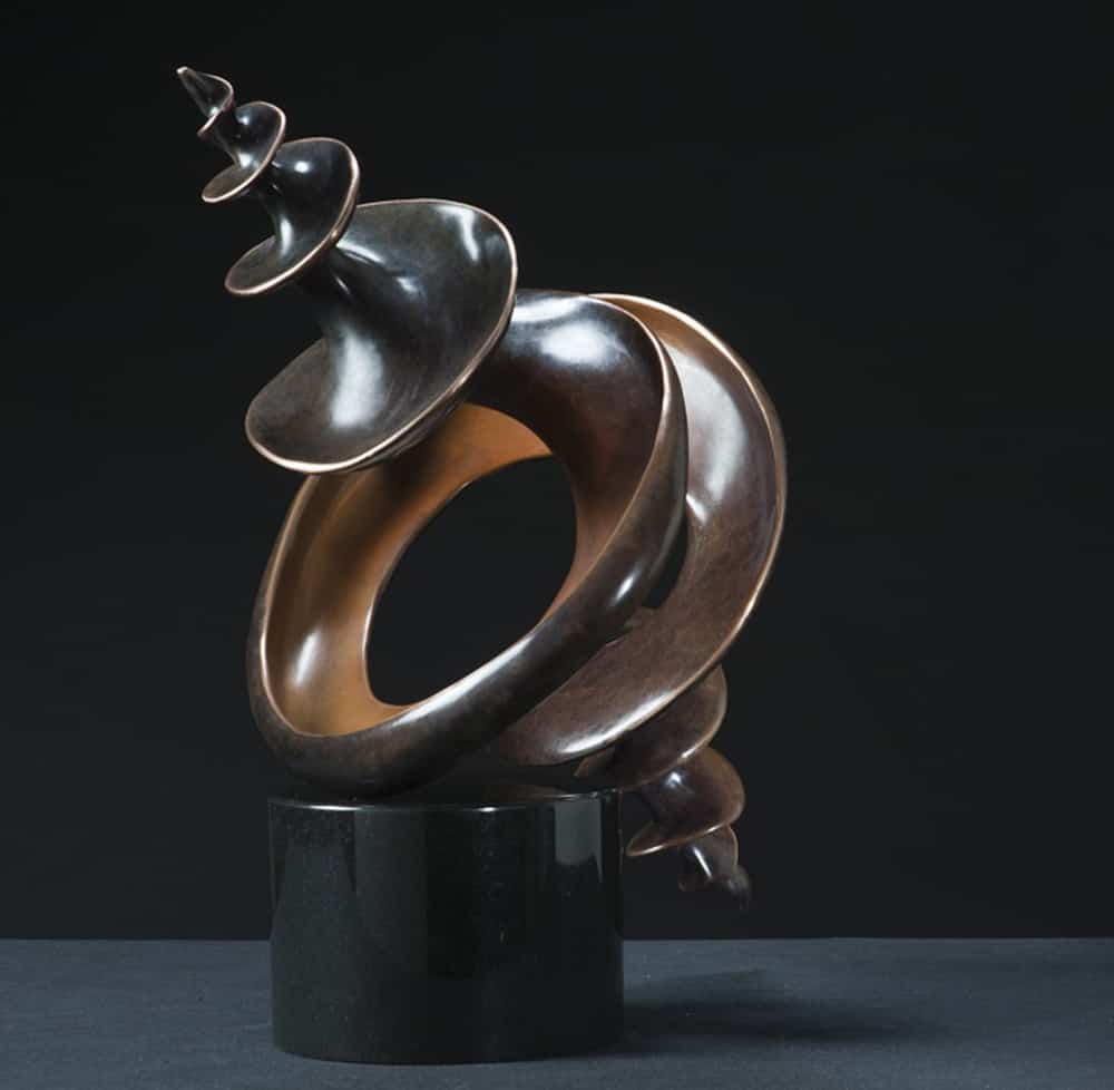 bronze table-top sculpture