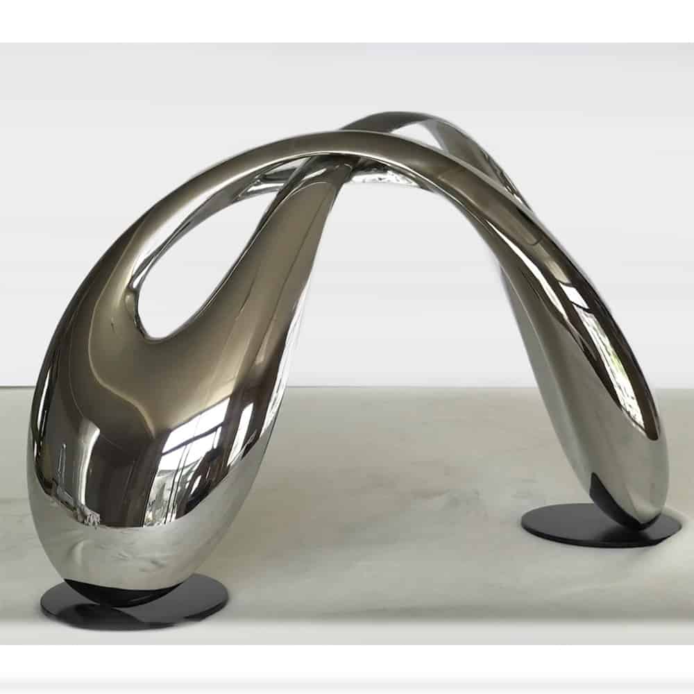 polished steel sculpture