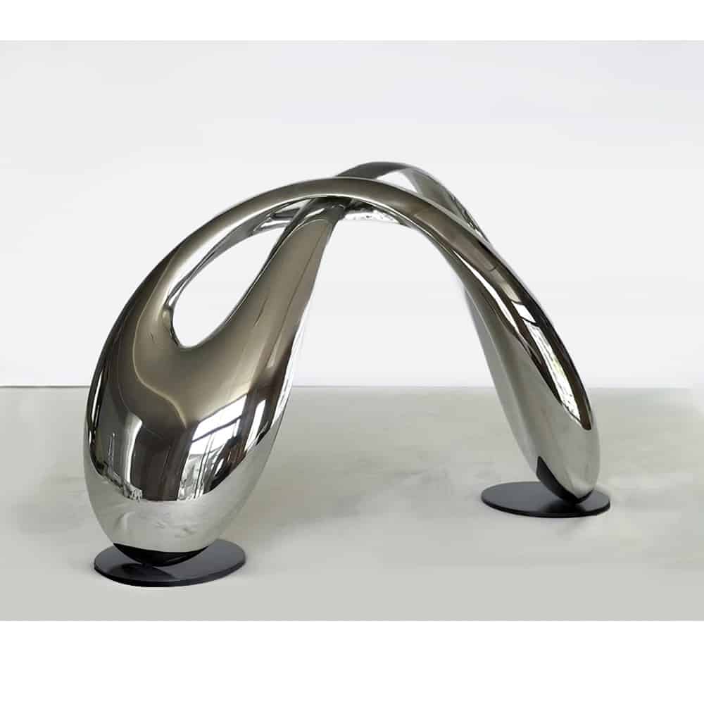 polished steel sculpture