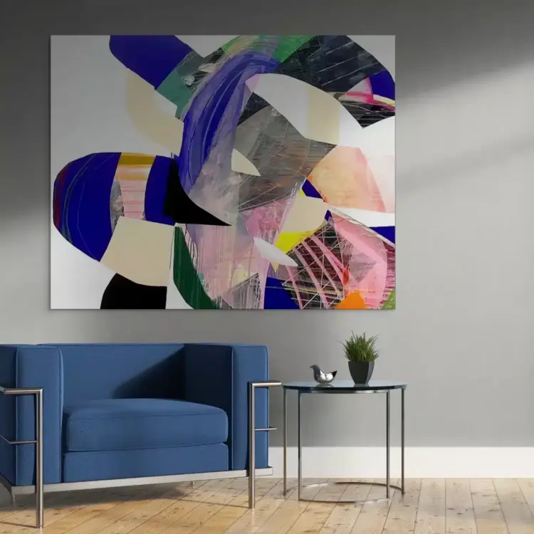 Original abstract colourful canvas art - Alison Mooney, Australian Artist