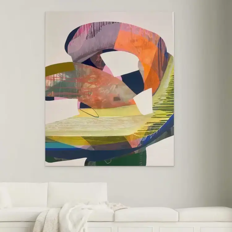 Original abstract colourful canvas art - Alison Mooney, Australian Artist