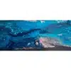 large abstract blue canvas art