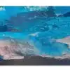 large abstract blue canvas art