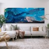 large abstract blue canvas art