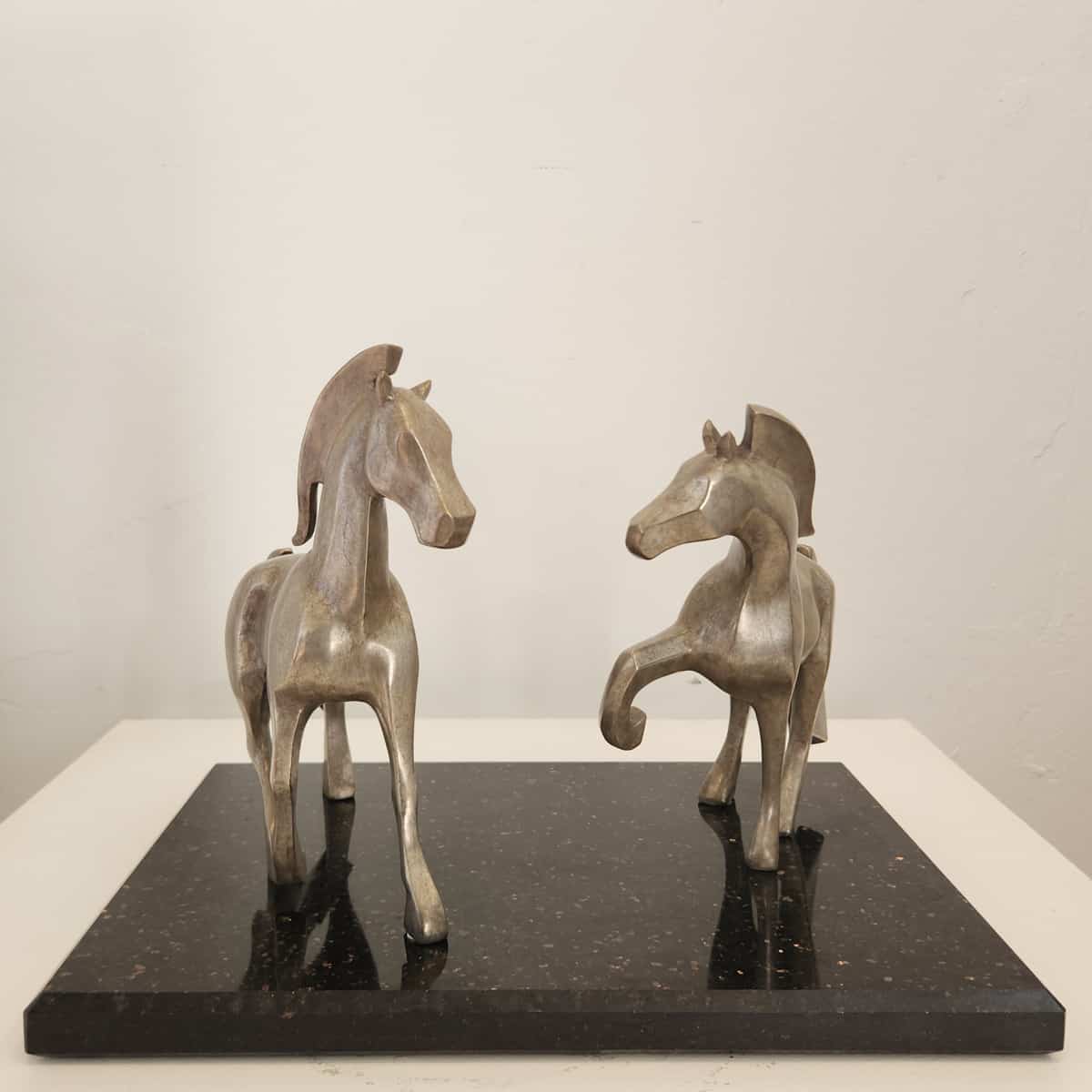 bronze horse sculpture small desk table top