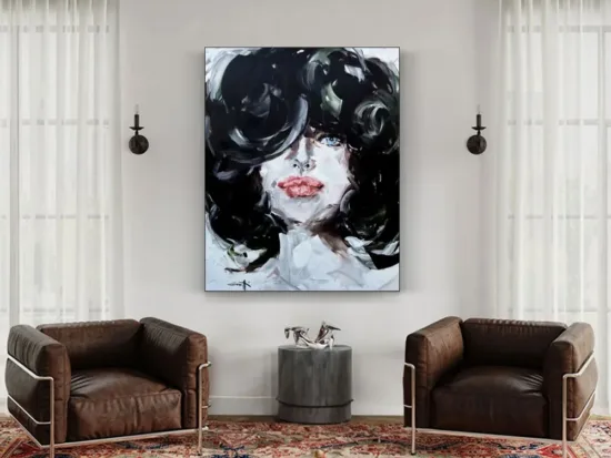 Original Artworks, Australian Artists Leyla by Michel Canetti – acrylic on canvas painting, 122x153cm – SOHO Galleries Sydney