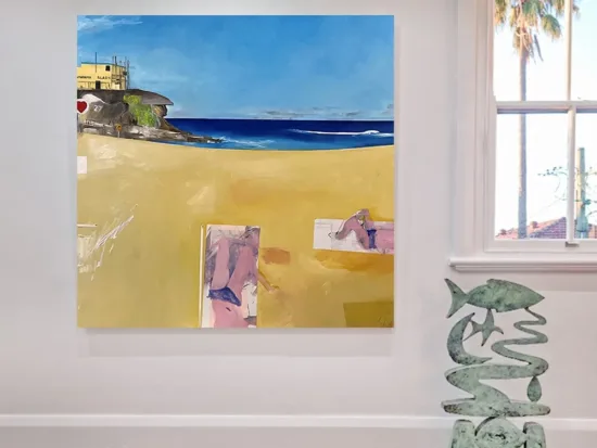 Abstract canvas painting by Phil Stallard — original art, SOHO Galleries Sydney