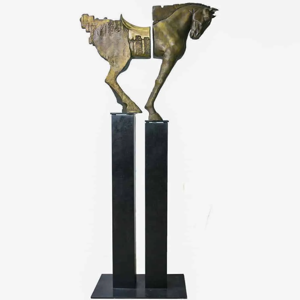 Hi Horse by Stephen Glassborow – bronze sculpture, 2m (view 3) – SOHO Galleries Sydney