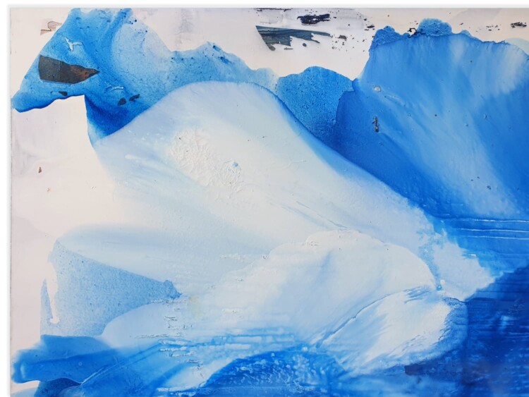 ocean abstract blue canvas art