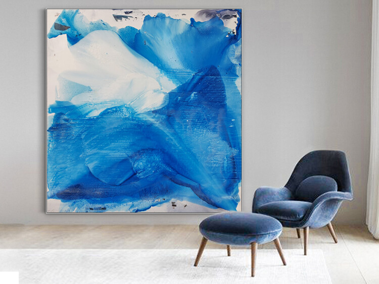 conchita carambano art large blue painting