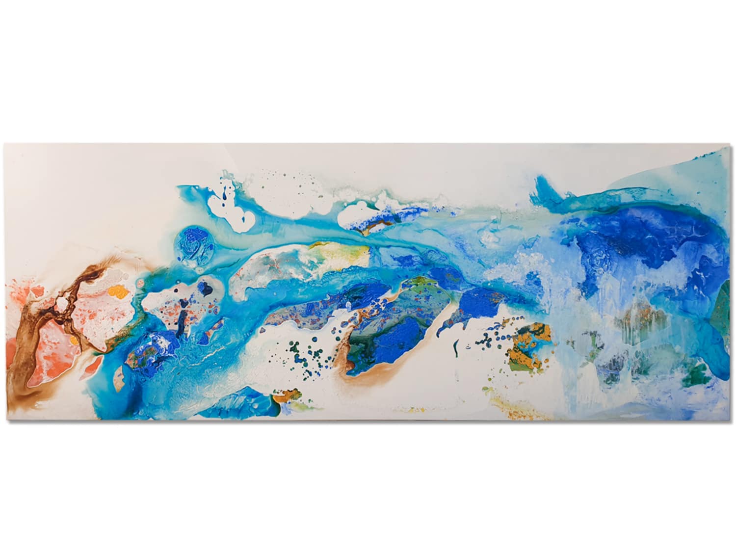 ocean abstract blue canvas art