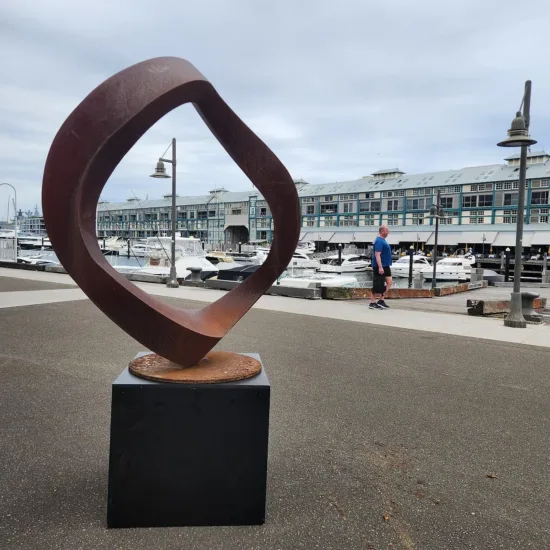 Corten-steel sculpture by Greg Johns — original art, SOHO Galleries Sydney