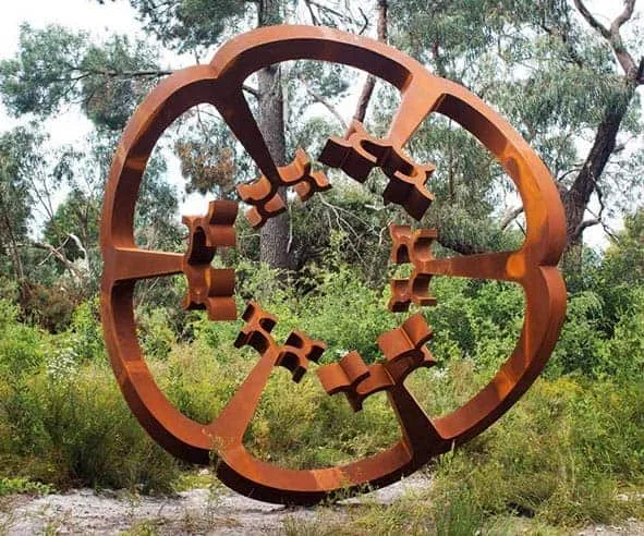 At the Centre there is Nothing by Greg Johns – Corten-steel sculpture, 1.2m (view 2) – SOHO Galleries Sydney