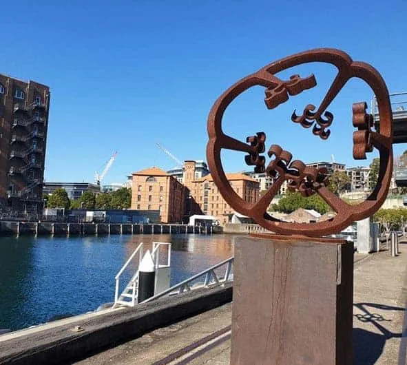 At the Centre there is Nothing by Greg Johns – Corten-steel sculpture, 1.2m (view 3) – SOHO Galleries Sydney