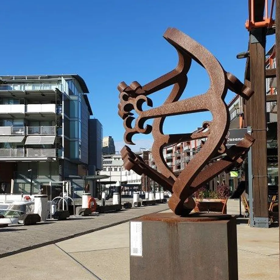 At the Centre there is Nothing by Greg Johns – Corten-steel sculpture, 1.2m (view 5) – SOHO Galleries Sydney