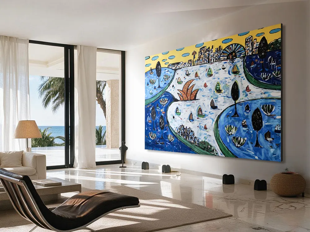 Light Blue Lagoon - 270x213cm