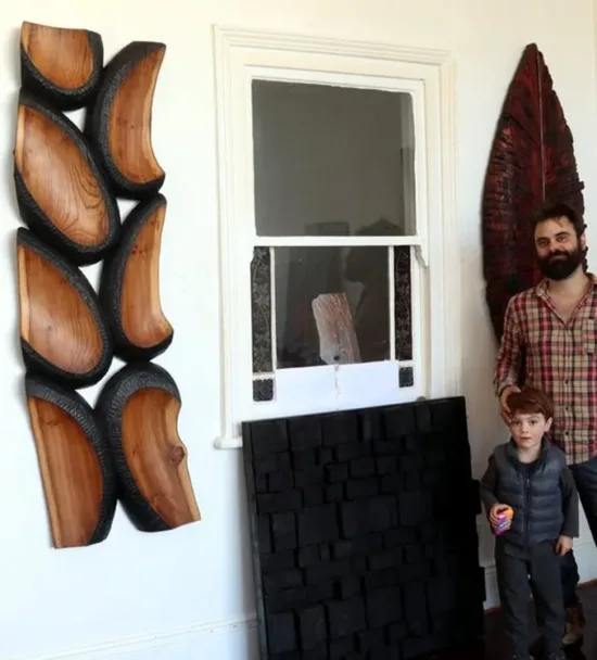 Timber sculpture by Lucas Guilbert — original art, SOHO Galleries Sydney