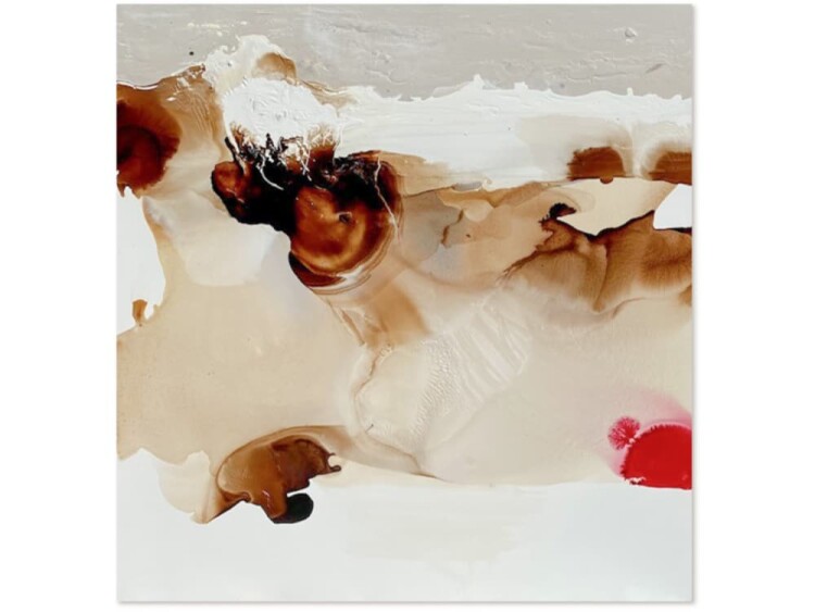 red white canvas artwork large painting