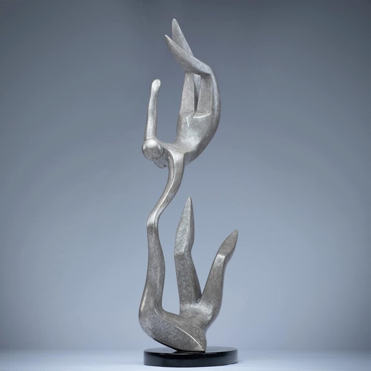 bronze figurative indoor sculpture