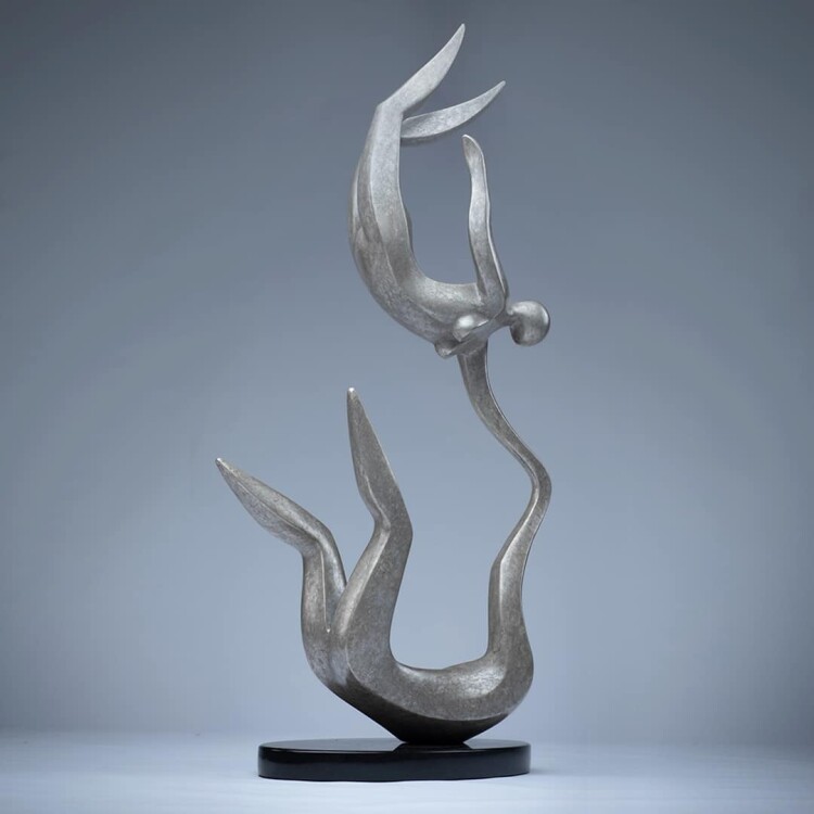 bronze figurative indoor sculpture