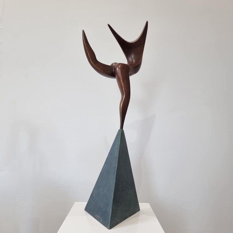 bronze figurative interior sculpture