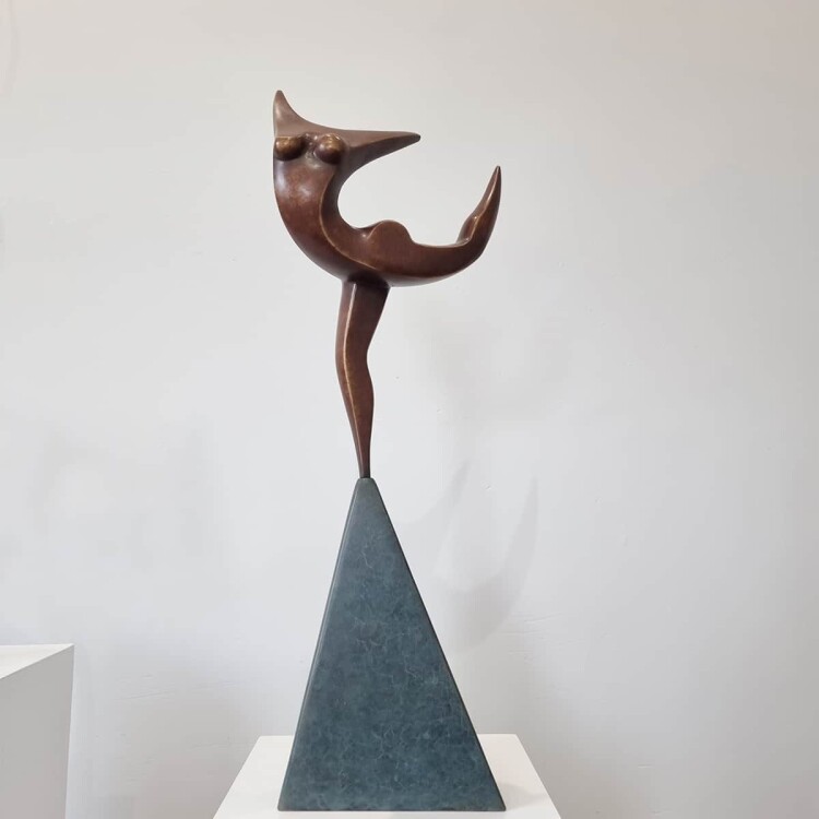 bronze figurative interior sculpture