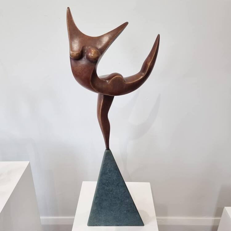 bronze figurative interior sculpture