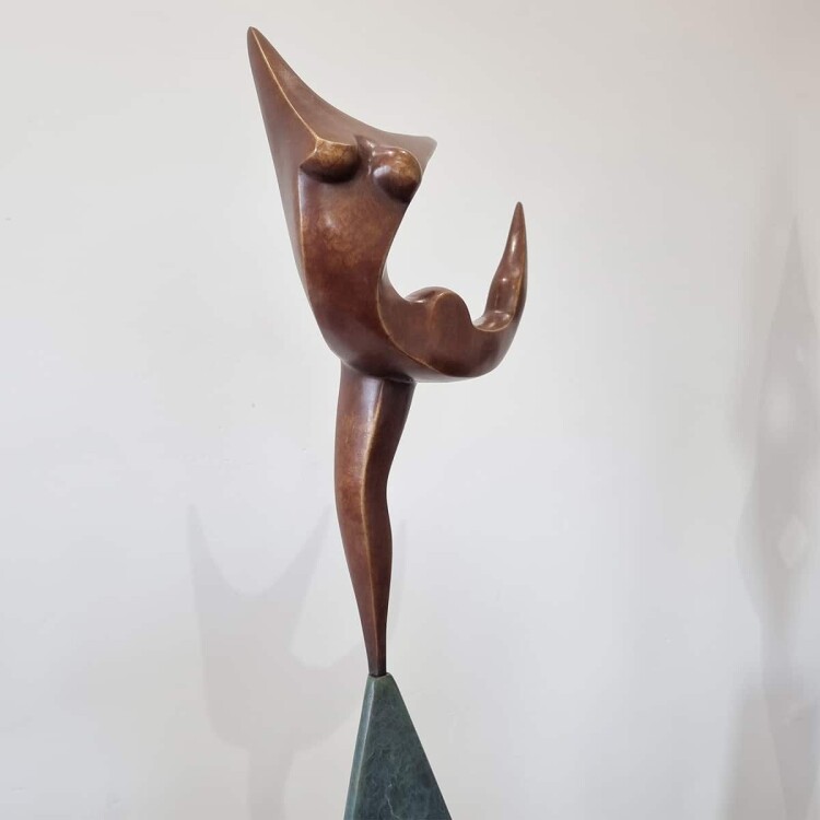 bronze figurative interior sculpture