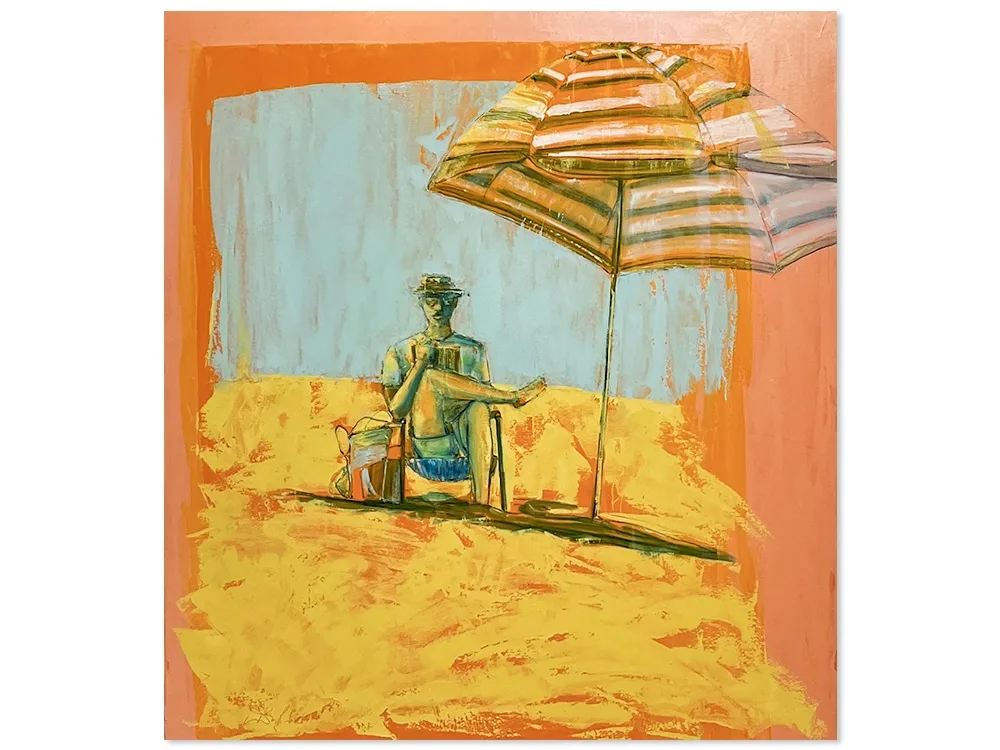 Location by Linda Dry Parker – acrylic on canvas painting, 112x122cm (view 2) – SOHO Galleries Sydney