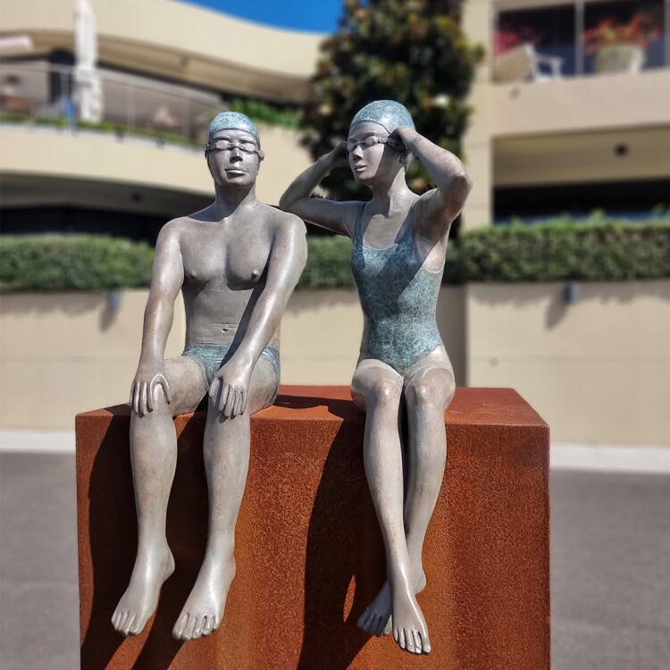 mela cooke bronze sculpture - on the edge