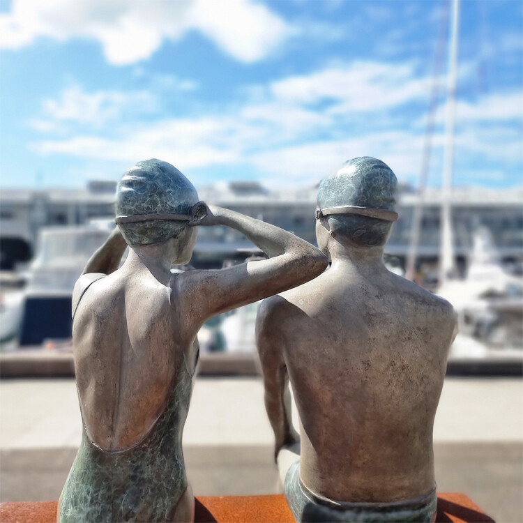 mela cooke bronze sculpture - on the edge