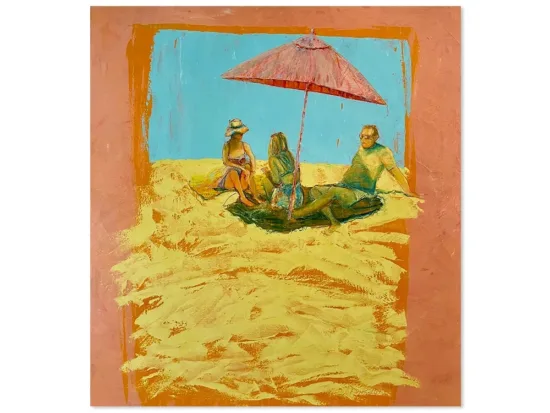 Original Artworks, Australian Artists Vacation by Linda Dry Parker – acrylic on canvas painting, 112x122cm – SOHO Galleries Sydney