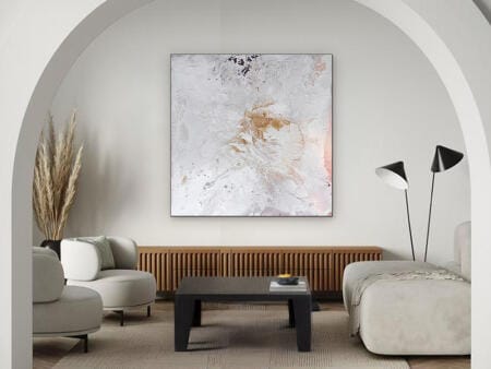 white artwork for the lounge room