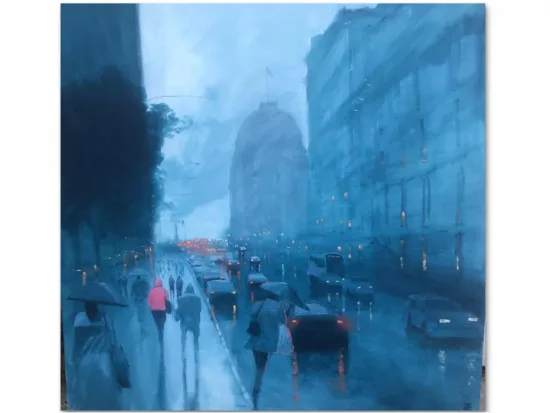 Sydney harbour painting by Mike Barr — original art, SOHO Galleries Sydney