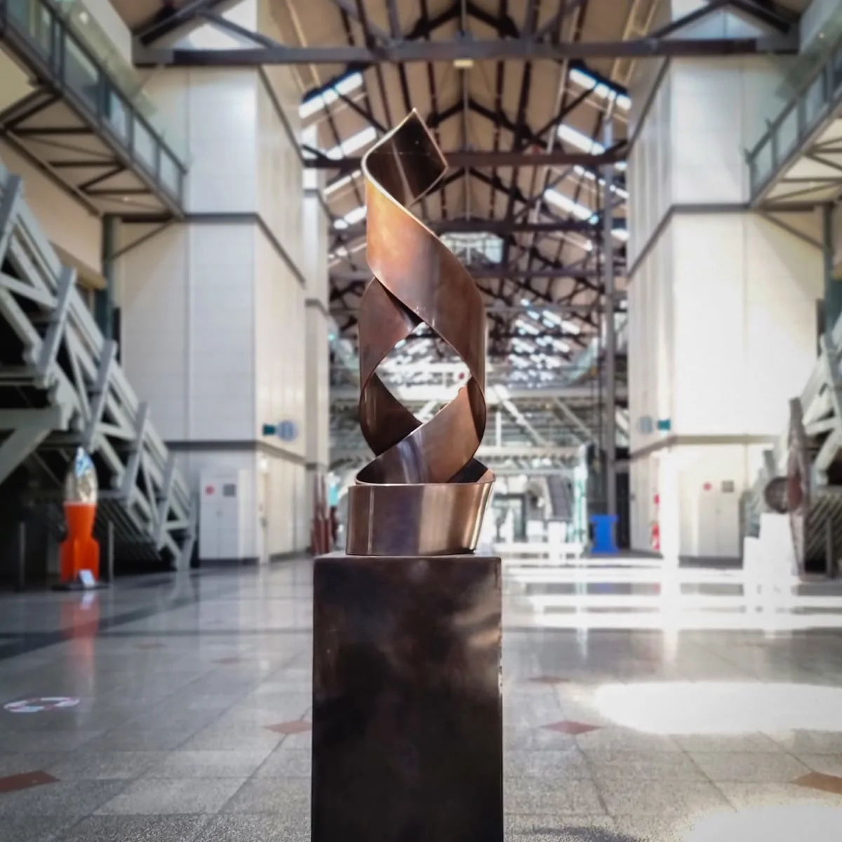 Dance by Michael Baird – copper sculpture, 185cm (view 2) – SOHO Galleries Sydney