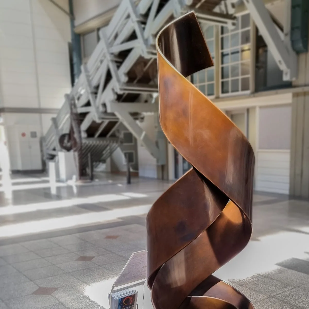 Dance by Michael Baird – copper sculpture, 185cm (view 3) – SOHO Galleries Sydney